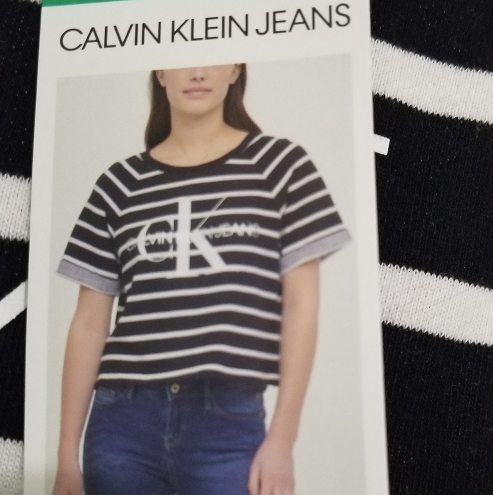 Calvin Klein Jean's Striped Cropped Top